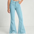 thumbnail image 2 of HAOTAGS Girls Flared Pants (5-16) Casual Fashionable Long Pants Light Blue Size 7, 2 of 6