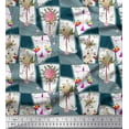 thumbnail image 1 of Soimoi Cotton Poplin Fabric Leaves & Flower Floral Printed Craft Fabric by The Yard 56 Inch Wide, 1 of 1