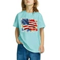 thumbnail image 5 of CFLVAEK Kids Boys American Flag T Shirts Casual Crewneck Short Sleeve Cotton Tshirts 4th of July Patriotic Indenpendence Day Tops 9 Years, 5 of 7
