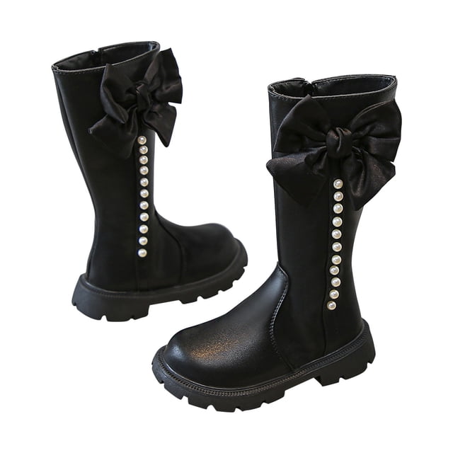 Cameland Savings Clearance! Fall/Winter New Bow Children's High Little Girl's Fashionable Single Boot