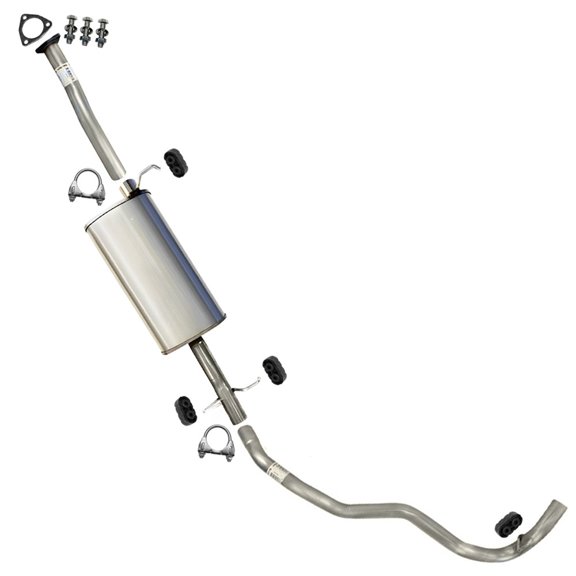 Northeastern Exhaust Intermediate Pipe, Muffler & Tail Pipe with Hangers Fits 1996-1997 Chevrolet S10 2.2L & 1996-1997 GMC Sonoma 2.2L - Direct Fit | Stainless Steel System Kit