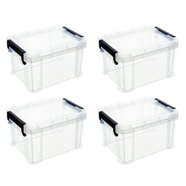 Tersarium 4Pcs Mini Storage Boxes Transparent Storage Boxes Home Toy Storage Containers