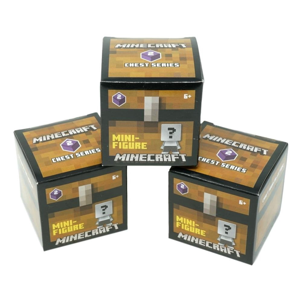 Minecraft MiniFigures, Chest Series 2 Purple, 3 Pack