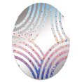 thumbnail image 2 of Designart "Rainbow Dots in Minimalist Style" Abstract Baptist Fan Round Wall Mirror - Abstract Oval Printed Decorative Mirror - Multiple Color Options, 2 of 5
