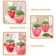 thumbnail image 3 of WORGEOUS 4 sets Botella de agua de fresa Botella bebida Party Party Cup Bottle Bottle, 3 of 8