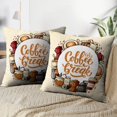 thumbnail image 3 of LALILO Throw Pillow Covers Quote Coffee Calligraphy Shop Promotion Cushion Cover 18" x 18", 1348 Pack, 3 of 6