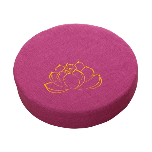 relayinert Coussin de Méditation Rond 40cm Dia avec Housse de Siège Amovible pour Intérieur Gris 10cm Rose Rouge 10cm