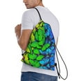 thumbnail image 3 of Bingfone Multicolored Butterflies Drawstrings Backpacks Bags For Men Women Gym Drawstrings Bag, 3 of 9