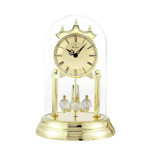 Bulova B8818 Tristan I Clock, Brass Finish
