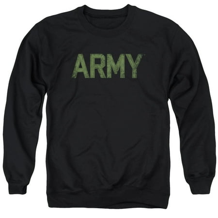- Army Camoflauge Green Type Black Adult Crewneck Sweatshirt
