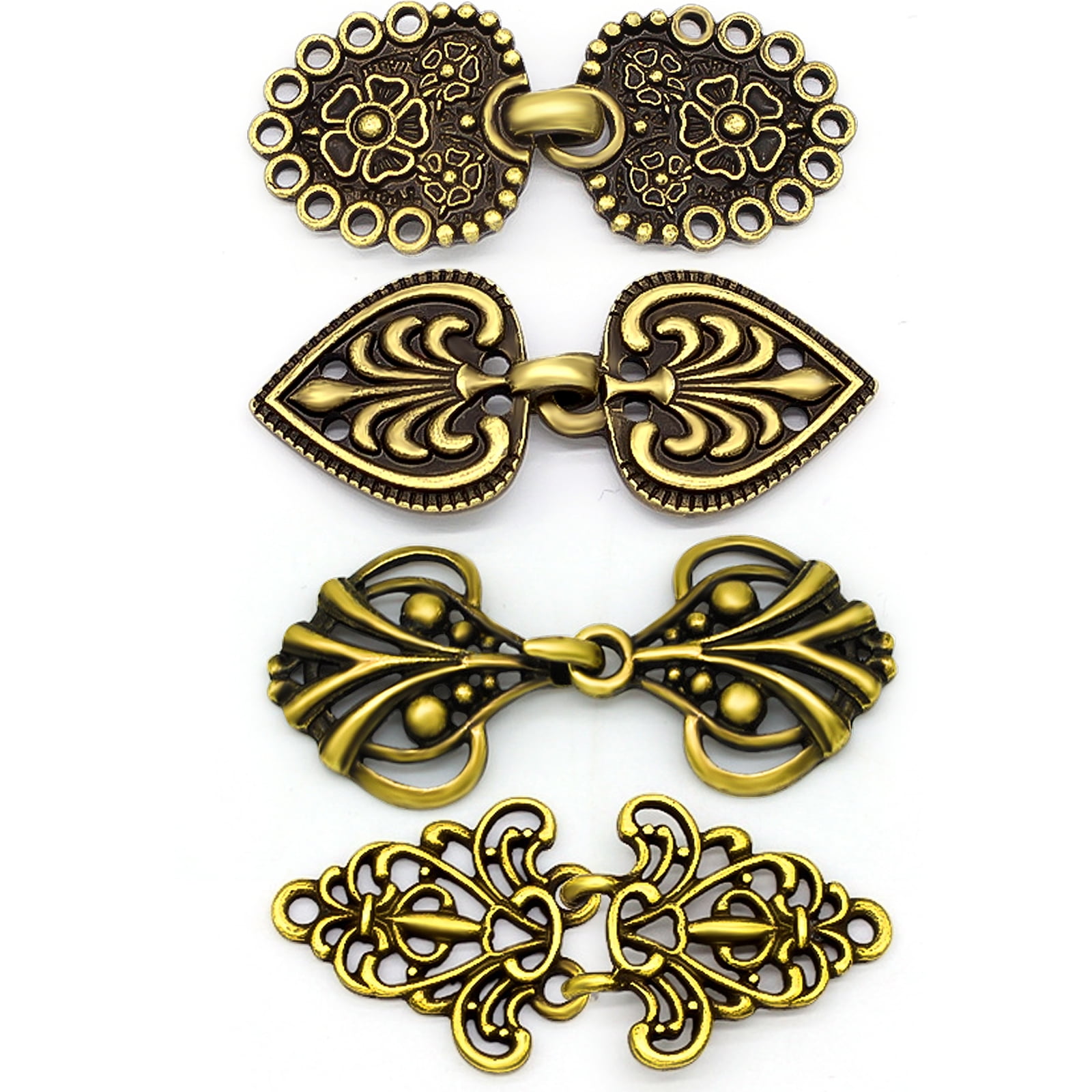 4PCS Dress Cinch Clips Set, Scarf Clip, Retro Cardigan Collar Clips