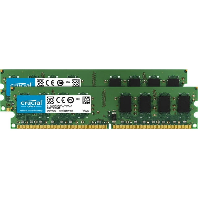 Crucial CT2CP25664AA667 4 Go (2 Go X2) 240 Broches Gradateur DDR2 PC2-5300 Module de Mémoire