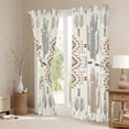 thumbnail image 3 of Homewish Vintage Aztec Boho Black Out Curtains,Rustic Farmhouse Cabin Curtains Pack of 2 (42x63 Each),Bohemain Tribal Bedroom Curtains For Adults,Luxury Bedroom Decor, 3 of 6