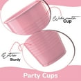 thumbnail image 6 of Exquisite 50 Ct 12 Fl Oz Pink Disposable Plastic Cups, Heavy Duty Party Cups, 1 Pack, 6 of 9