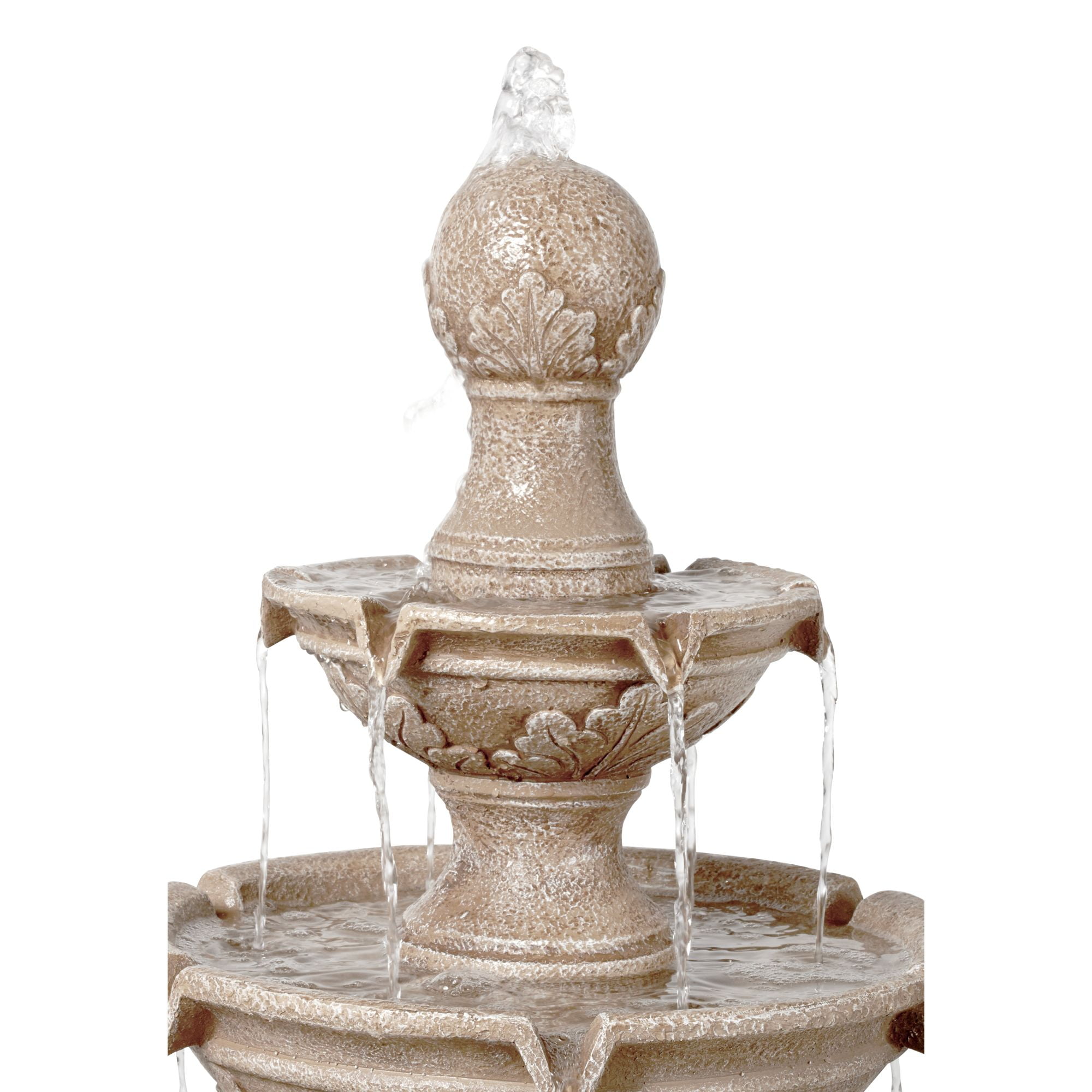 Stafford 48" High Large Traditional Italian Indoor Outdoor Decor Faux Stone Floor Fountain 3-Tier Outside