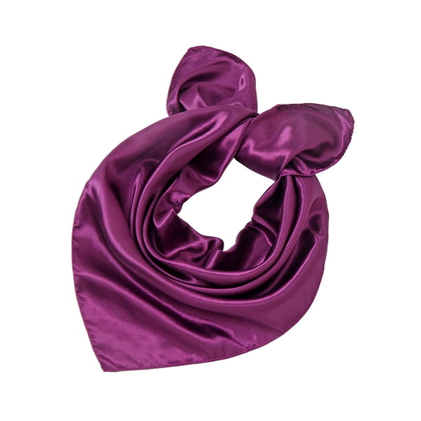 Pañuelo cuadrado pequeño de seda de imitación profesional monocromático de color sólido de satén de 60 cm, pañuelo cuadrado pequeño de regalo, pañuelo de seda pequeño de alto rendimiento