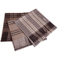 thumbnail image 2 of Inca Fashions - Tartan Plaid Alpaca Scarf in Natural Colors for Men & Women, 2 of 3