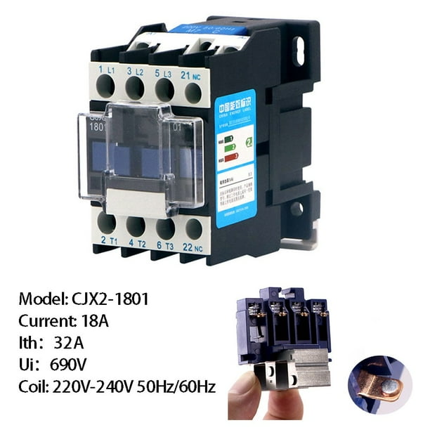 AC 240V Contactor AC Coil 32A (Ith) 3Phase 1NC Motor Starter Relay