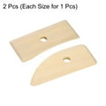 thumbnail image 3 of Uxcell 2pcs Pottery Ribs 12cm 12.7cm Wooden Clay Ceramic Sculpting Tools Set for Finishing Shaping Smoothing, 3 of 5