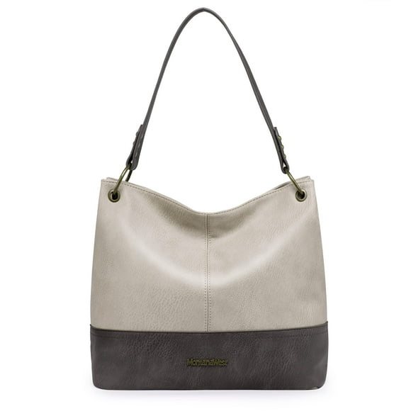 Bolso Montana West MWC-047GY Grande de Cuero Vegano Hobo