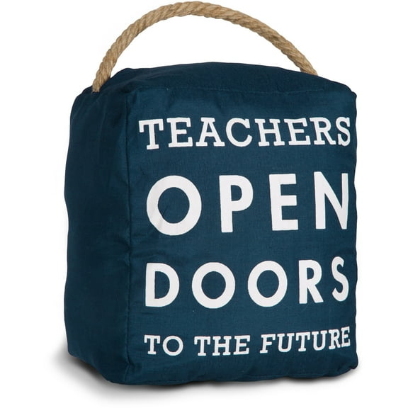 Pavilion Gift Company Decor-Teachers Open Future Navy Door Stopper Gift