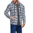 thumbnail image 2 of Kdxio Police Car Print Men Hoodies Casual Hoodies for Men with Zip Pockets Full Zip Long Sleeve Sweatshirt Sports Hooded Jacket-Medium, 2 of 5