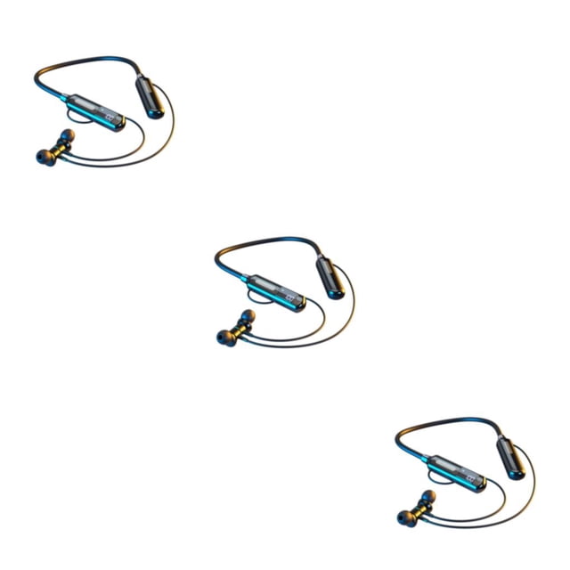 braveheart ABS Earphone Bluetooth-compatible 5.3 In-ear Neck Hanging Step Counter Rechargeable Running Headset Birthday Gift Type 2 3Set