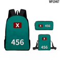 thumbnail image 1 of Squid Season 2 Survival Game Backpack Student School Shoulder Bag Bookbag 3PC szfh, 1 of 1