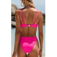 thumbnail image 6 of BeautyIn Women Bikini Swimsuit V Neck Push Up High Cut Bathing Suits, 6 of 6