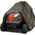 thumbnail image 1 of Jinsinto Lawn Mower Cover, Riding Mower Cover, Lawn Mower Cover Heavy Duty Waterproof UV Protection Tractor Covers, Water Resistant Tractor Cover Green 245, 1 of 5