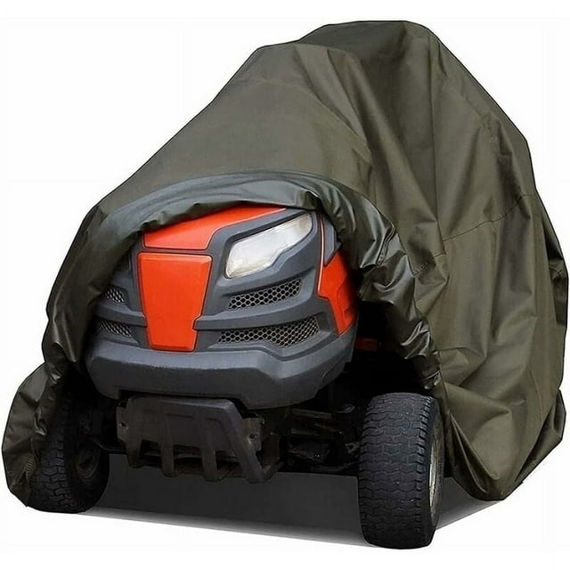 Jinsinto Lawn Mower Cover, Riding Mower Cover, Lawn Mower Cover Heavy Duty Waterproof UV Protection Tractor Covers, Water Resistant Tractor Cover Green 245