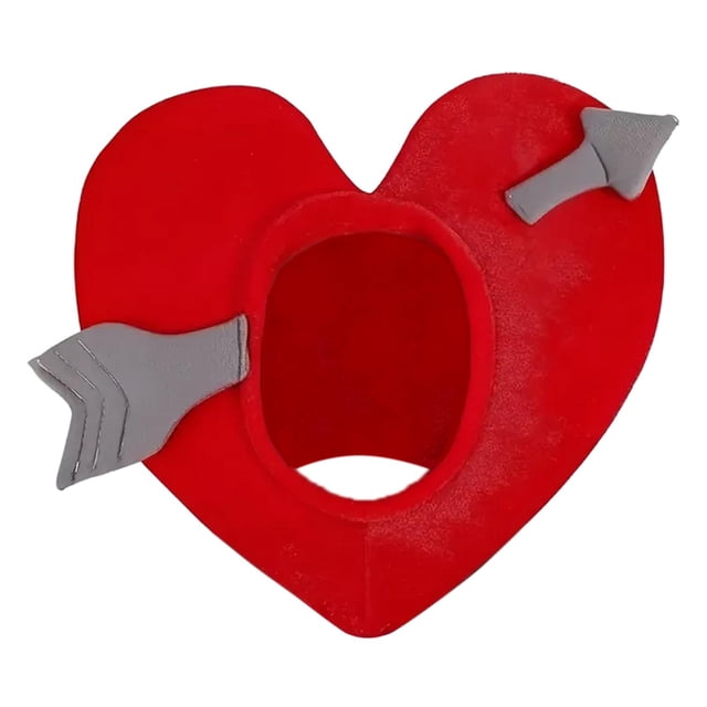 Sombrero con forma de corazón para disfrazarse en fiestas, romántico, novedoso, accesorio para fotos, gorra para recuerdo de fiesta, carnaval,