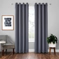 thumbnail image 2 of TWSOUL Grommet Blackout Curtains Thermal Insulated Room Darkening Drapes for Bedroom Living Room 42x63 inch Gray 2 Panels, 2 of 13