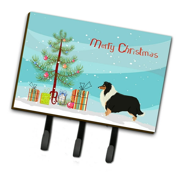 Collie Christmas Tree Leash or Key Holder