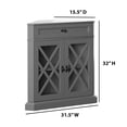 thumbnail image 5 of Twin Star Home Modern Farmhouse Corner Accent Cabinet, Antique Gray, 5 of 7