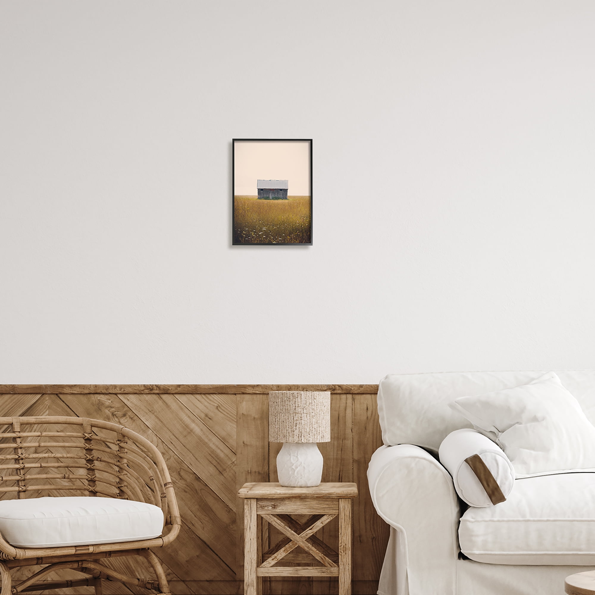 Stupell Industries Rural Countryside Shack Nature Photography Black Framed Art Print Wall Art, 11 x 14