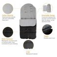 thumbnail image 4 of Sac de Couchage pour Bébé, Universel 3 en 1 Tapis d'Annexe de Poussette Couverture Chancelière Sac Imperméable Coupe-Vent Froid (Gris), 4 of 4