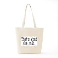 thumbnail image 6 of CafePress - That's What She Said. Tote Bag - Unisex Canvas Tote Bag, Beige, 1-Piece, 6 of 7