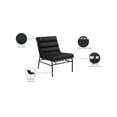 thumbnail image 2 of Meridian Furniture Burke Black Vegan Leather Accent Chair, 2 of 8