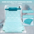 thumbnail image 2 of Oversized Folding Tanning Chair with Face Hole - Portable Chaise Lounge for Beach, Outdoor Sunbathing, Reading, and Relaxation, Supports 475 lbs, Aqua, 2 of 7