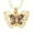 Golden-Purple, variant on Personlized Butterfly Urn Necklace for Ashes With Birthstone Stainless Steel Keepsake Memorial Urn Locket for Ashes Crystal Cremation Butterfly Necklace