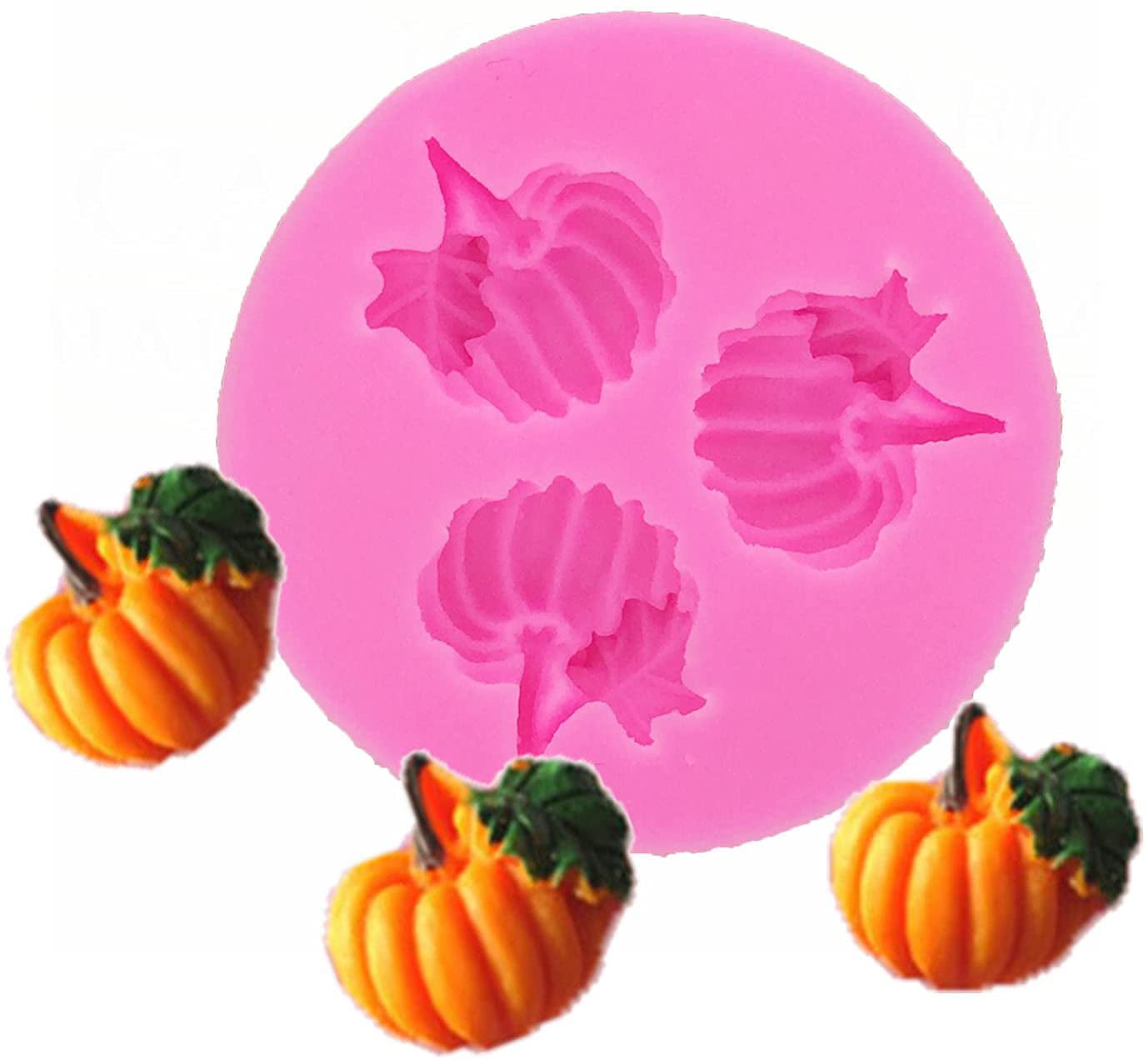 Chocolate Ice Cube TheStriven 3D Pumpkin Silicone Mold Halloween Motif DIY Fondant Candy Mould Silicone Moulds for Halloween Chocolate Perfect to Make Pudding Cupcakes