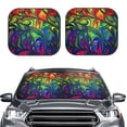 thumbnail image 2 of Xecao Pride Rainbow for Foldable Car Sun Shades (2-Pack) offer sun protection with an easy-fold design for convenient windshield shading., 2 of 7