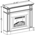 thumbnail image 5 of 46" Electric Fireplace with Mantel, Freestanding TV Stand with 23" Fireplace Insert, 1400W Electric Fireplace Heater with Remote Control, Adjustable Flame, Living Room/Apartment (46" W - White), 5 of 9