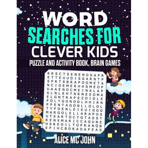 Word Search for Clever Kids: Puzzle and Activity Book, Brain Games, (Paperback)