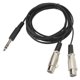 thumbnail image 3 of Cable Adaptador De Sonido XLR, Cable De Sonido Estéreo De Transmisión De Señal Mejorado Duradero Respetuoso Con El Medio Ambiente Para Subwoofer OTVIAP Stereo Sound Adapter Cable, 3 of 8