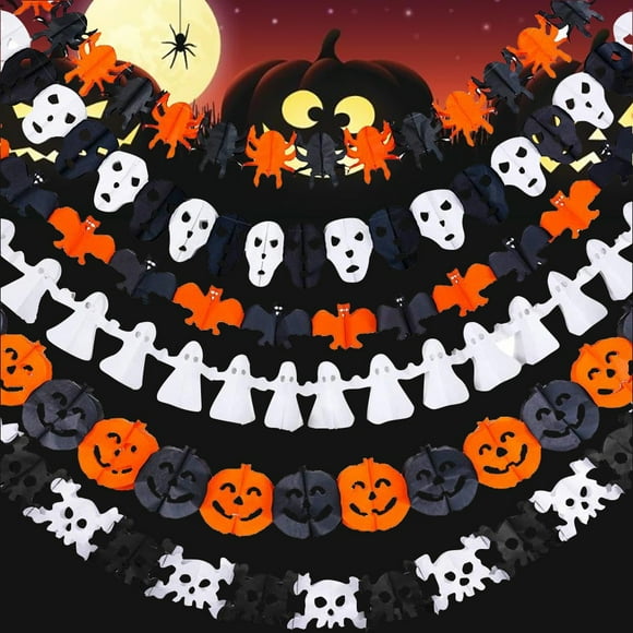 RKSTN Halloween Decorations Halloween Prop Garland Flag Hanging Decor Hand Handle Banner Party Halloween Decor