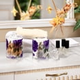 thumbnail image 7 of Light and Dark Purple Roses Green Leaves Translucent Plastic Cans Storage Canisters with Lid Set of 4, 7 of 7