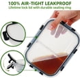 thumbnail image 3 of Glass Food Storage Containers Reusable Meal Prep Containers Reusable Fridge Organizers Lunch Container for Adults Food Storage Containers with Lid Airtight Pizza Storage Salad, 3 of 6