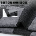 thumbnail image 2 of LWFBDTK Crew Athletic Socks 5 Pairs, Cushioned Athletic Running Socks, Breathable Casual Long Socks for Men Women, Gray , Size 7–12, 2 of 6